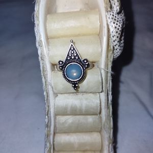 Moonstone Ring Mystical Casual Party Boho Chic Retro Witchy Renaissance Faire